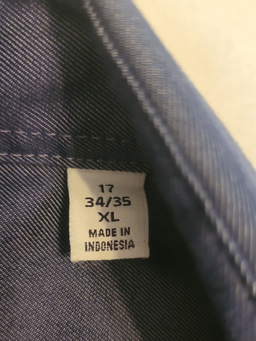 Calvin Klein Men's Navy Blue Dress Shirt - Long Sleeve - Picture 3 of 5